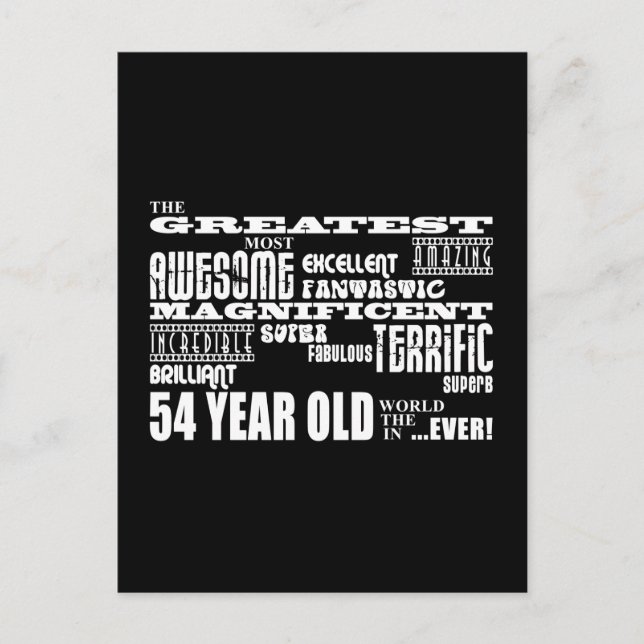 54. Geburtstagsparty Best 50 Jahre alt Einladungspostkarte (Vorderseite)