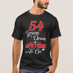 54. Hochzeitstag 54 Jahre in der Lebenszeit T-Shirt