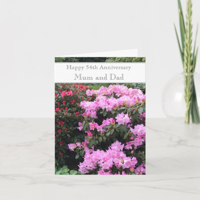 54. Hochzeitstag Karte (Vorderseite)