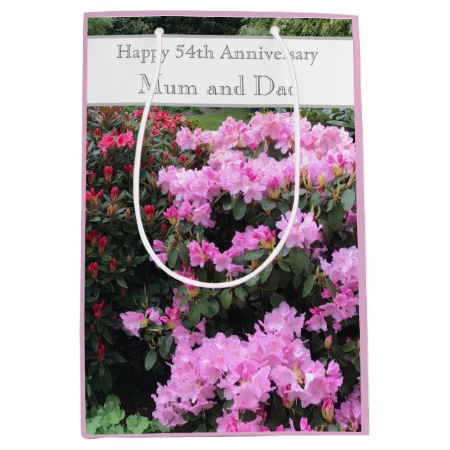 54. Hochzeitstag Mittlere Geschenktüte (Vorderseite)