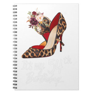 54 Jahre alt High Heels Leopard ist mein 54. Gebur Notizblock