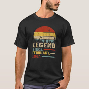 54 Jahre alt Retro Geburtstagsgeschenklee seit Feb T-Shirt