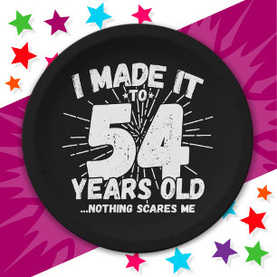 54 Jahre alt Sarcastic Meme Funny 54. Geburtstag Pappteller