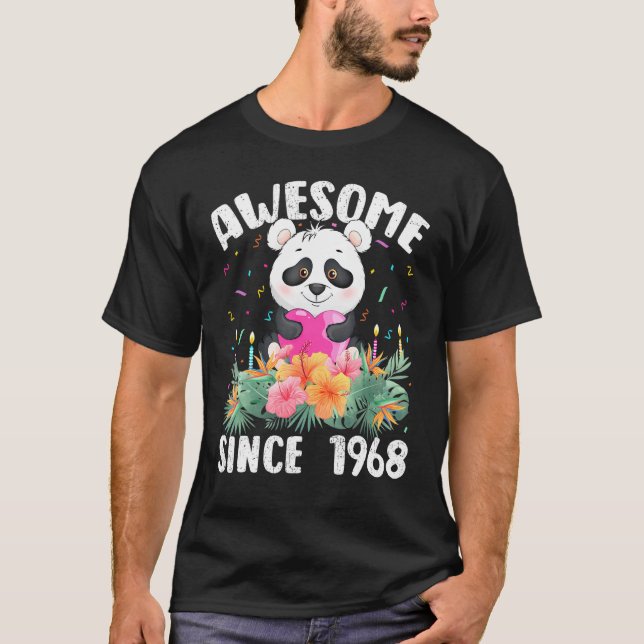 54 Jahre alter Panda Phantastisch seit 1968 54. B T-Shirt (Vorderseite)