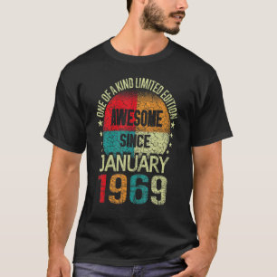 54 Jahre großartig seit Januar 1969 Vintage 54. Bi T-Shirt