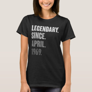 54 Jahre Vintag 1969 Geburtstag 54. April Deko T-Shirt