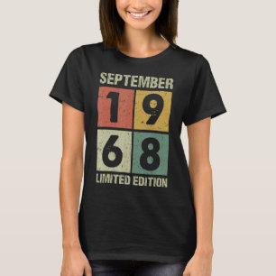 54 Jahre Vintag im September 1968 54. Geburtstag T-Shirt