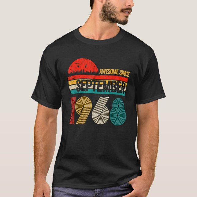 54 Years Old  Awesome Since September 1968 54th T-Shirt (Vorderseite)