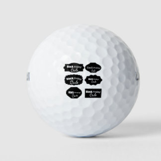 5502Schwarze Aufkleber Golfball