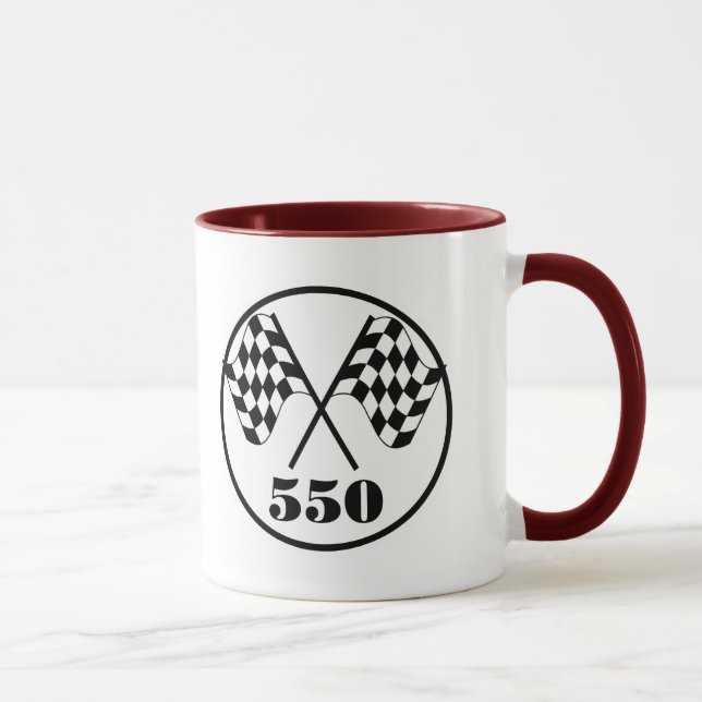 550 Schachbrettflaggen Tasse (Rechts)