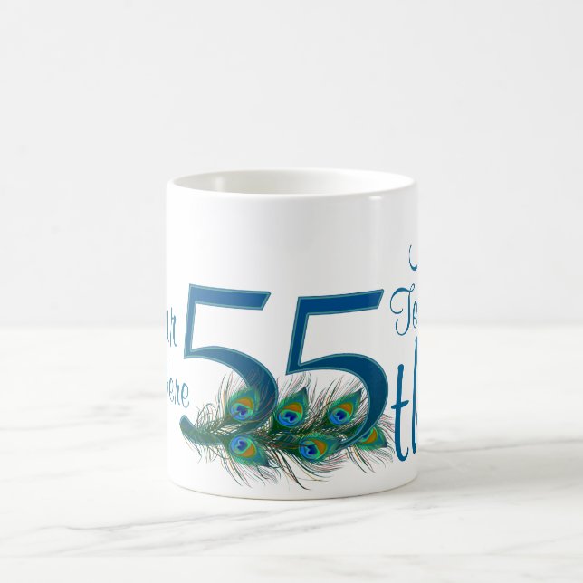# 55 - 55. Hochzeitstag oder 55. Geburtstag Tasse (Mittel)