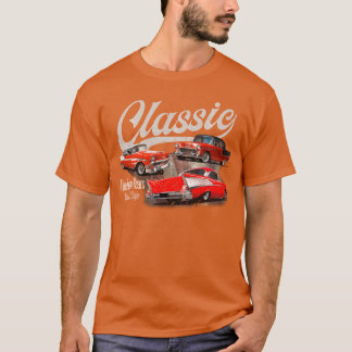 55 56 57 Chevys Bel Air Fünf Vintage-Autos Freunde T-Shirt