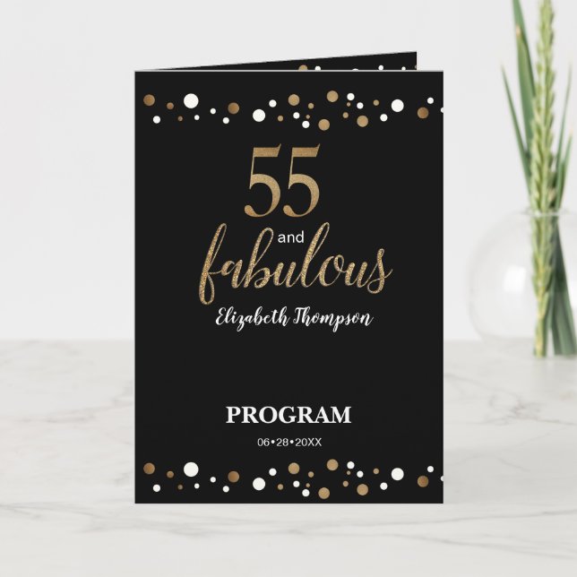 55 and fabulous fiftieth Birthday Program Programm (Vorderseite)