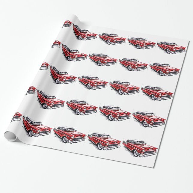 55 Chevy Geschenkpapier (Ungerollt)