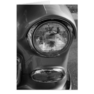 55 Chevy Headlight Graustufen