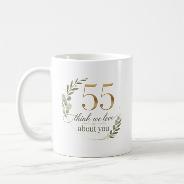 55 Dinge, die wir an dir lieben Kaffeetasse (Links)