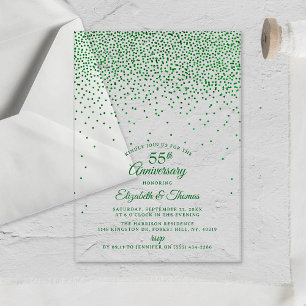 55. Emerald Wedding Jubiläum Acryleinladungen