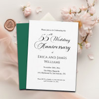 55. Emerald Wedding Jubiläum Elegantes Skript