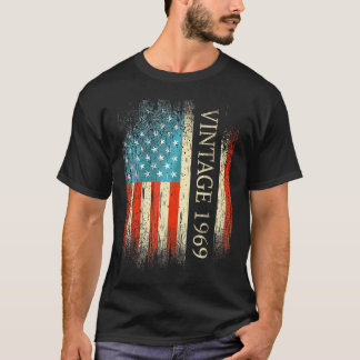 55. Geburtstag 1969 US-Flagge 55 Jahre alter Tag T-Shirt