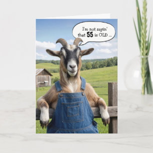 55. Geburtstag Alt Werdende Ziege Humor Karte