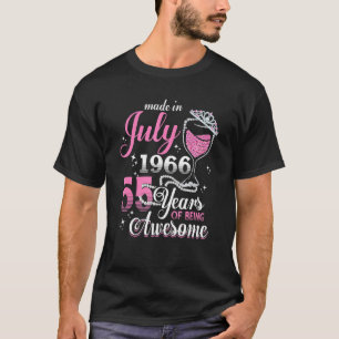 55. Geburtstag Blumenwein Perlqueen Geboren im Jul T-Shirt