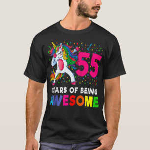 55. Geburtstag Dabbing Einhorn Party Geschenk 55 J T-Shirt