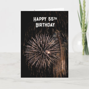 55. Geburtstag Feuerwerk Karte