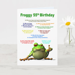 55. Geburtstag, Frosch Jokes Karte