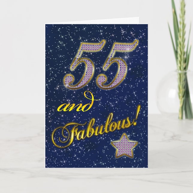 55. Geburtstag für jemand fabelhaft Karte (Vorderseite)