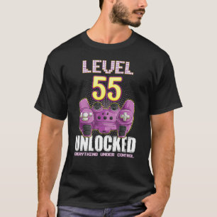 55. Geburtstag Gamer Boys Girls 55 Jahre alt Stufe T-Shirt