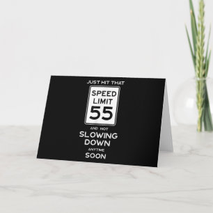 55. Geburtstag Geschwindigkeitsbegrenzungsschild A Einladung