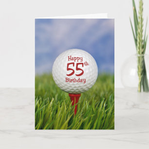 55. Geburtstag Golf Ball Karte