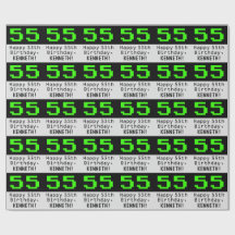 55. Geburtstag - Nerdy / Geeky Style "55" und Name