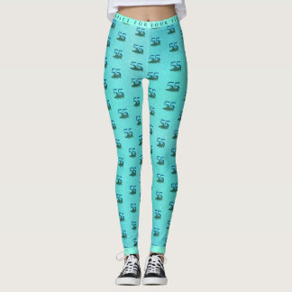 55. Geburtstag oder Jubiläum Pfauenmuster Leggings