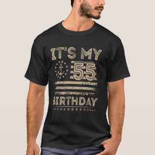 55. Geburtstag Segler Amerikanisch Nautical Segeln T-Shirt