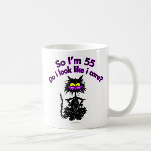55. Geburtstags-Katzen-Geschenke Tasse
