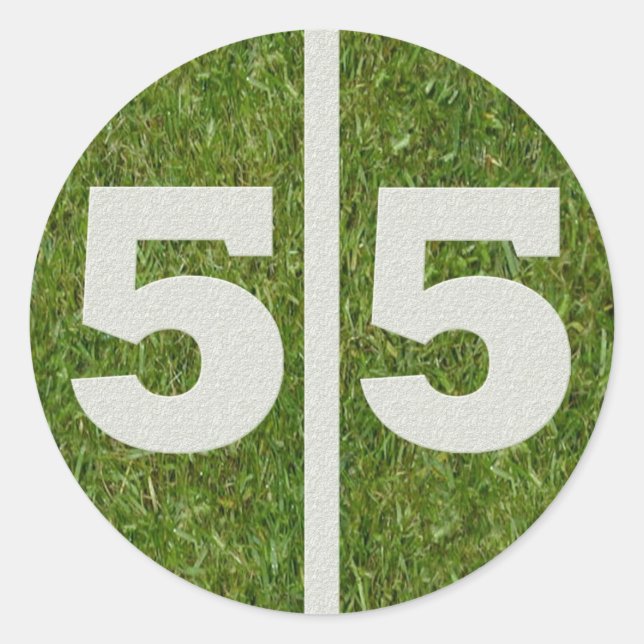 55. Geburtstags-Yard-Aufkleber Runder Aufkleber (Vorderseite)