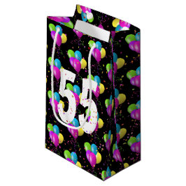 55. Geburtstagsballons und Confetti kleine Geschen Geschenktüte