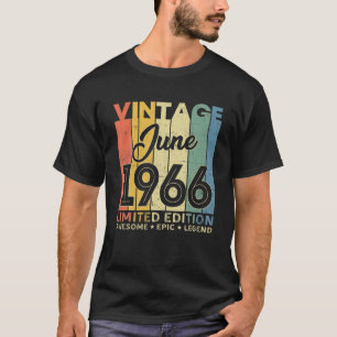 55. Geburtstagsdekoration Juni 1966 Männer Frauen T-Shirt