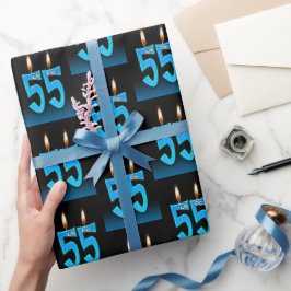 55. Geburtstagskandale mit Eyeballs Geschenkpapier
