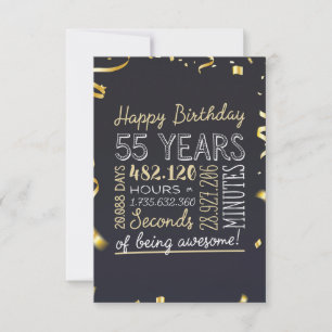 55. Geburtstagskarte - 55 Jahre Phantastisch Dankeskarte