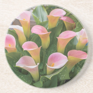 55. Hochzeit Jubiläum Pink Calla Lily Getränkeuntersetzer