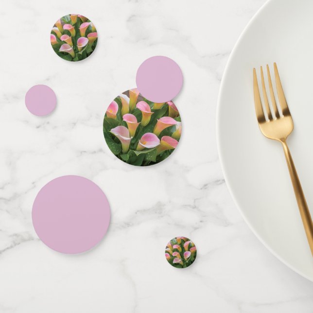 55. Hochzeit Jubiläum Pink Calla Lily Konfetti (Gruppe)