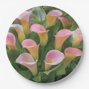 55. Hochzeit Jubiläum Pink Calla Lily Pappteller