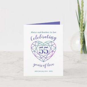 55. Hochzeitstag 55 Jahre Liebe Karte