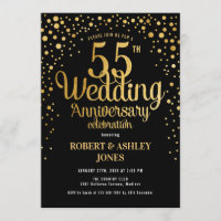 55. Hochzeitstag - Black & Gold