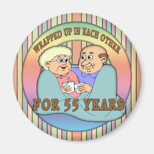 55. Hochzeitstag-Geschenke Magnet