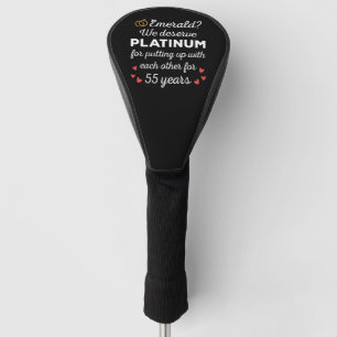 55. Hochzeitstag I - Emerald Funny Couple Golf Headcover