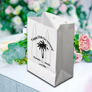 55. Hochzeitstag Palm Bäume Mittlere Geschenktüte