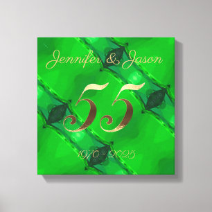 55. Hochzeitstag Smaragdwoche Leinwanddruck